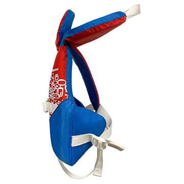 Stohlquist Toddler Life Jacket Coast Guard Approved Life Vest for Infants-Red/White/Blue-Small
