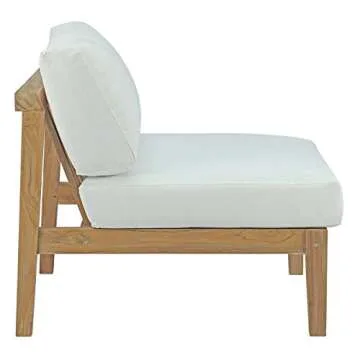 Modway Bayport Outdoor Teak Armless Chair - Stylish Comfort