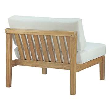 Modway Bayport Outdoor Teak Armless Chair - Stylish Comfort