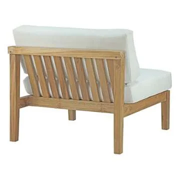 Modway Bayport Outdoor Teak Armless Chair - Stylish Comfort
