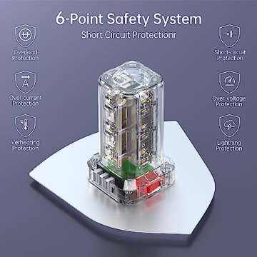 Surge Protector Power Strip Tower,10FT Extension Cord with Multiple Outlets, 12 AC 4 USB (1 USB C)，Mini Power Strip with USB Ports, Surge Protector Tower Overload Protection for Office, Desk