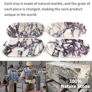 Elegant Natural Marble Tray for Home Decor and Gifting