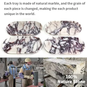 Elegant Natural Marble Tray for Home Decor and Gifting