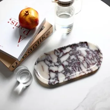 Elegant Natural Marble Tray for Home Decor and Gifting