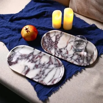 Elegant Natural Marble Tray for Home Decor and Gifting
