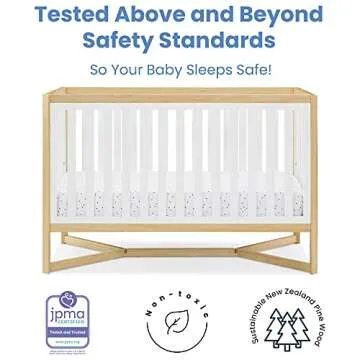Delta Children Tribeca 4-in-1 Baby Convertible Crib, Bianca White/Natural