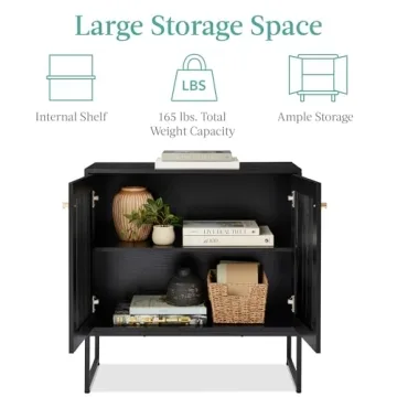 2-Door Rattan Storage Cabinet for Stylish Storage
