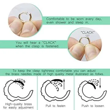 VRIUA Gold Huggies Earrings - Dainty and Hypoallergenic
