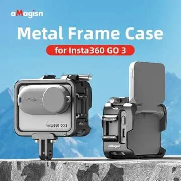 Rszfnjxry Aluminum Frame Cage for Insta360 GO 3