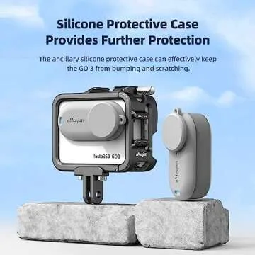 Rszfnjxry Aluminum Frame Cage for Insta360 GO 3