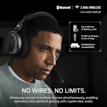 Corsair Virtuoso MAX Wireless Gaming Headset Dolby Atmos ANC