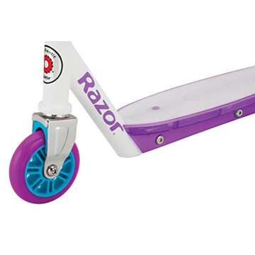 Razor Party Pop Kick Scooter for Kids Ages 6+ - 12 Multi-Color LED Lights, Urethane Wheels, Rear Fender Brake, For Riders up to 143