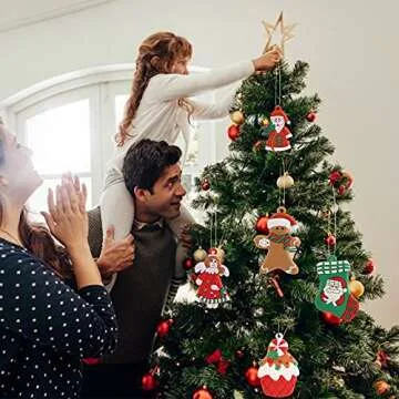 FANKUTOYS 12 Pack Gingerbread Man Ornaments for Christmas Tree Decorations, Hanging Decor Gingerbread Figurines Christmas Tree Ornament for Garden Office Coffee Bar Christmas Tree Decor