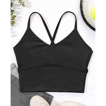 XUNYU Women's Longline Fitness Crop Top for Workouts