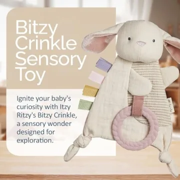 Itzy Ritzy Bitzy Crinkle Bunny Toy for Baby Sensory Play