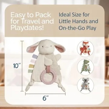 Itzy Ritzy Bitzy Crinkle Bunny Toy for Baby Sensory Play