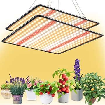 BAVIHOR Grow Light, (2-Pack) 200W LED Grow Lights for Indoor Plants Full Spectrum Plant Growing Lamp...