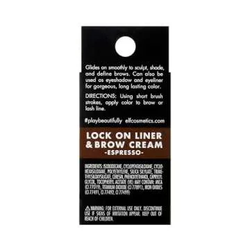 e.l.f. Lock On Liner and Brow Cream 81945 Espresso 0.6oz