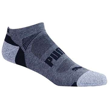 Puma Men's No show Sport Socks, Moisture Control, Arch Support (8 Pair) SOCK SIZE 10-13 SHOE SIZE 6-12
