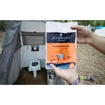 Cleanwaste GO Anywhere Portable Folding Toilet - Plus Bonus Original Wag Bag Kit