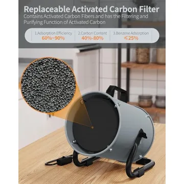 JOJOZOO Portable Range Hood 8 Inch Exhaust Fan for Kitchen