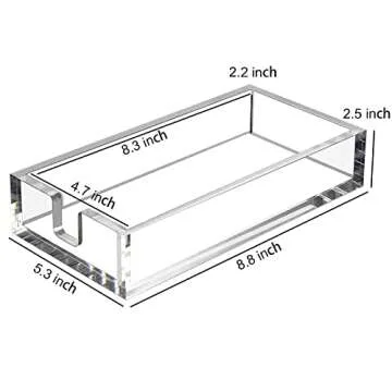 HIIMIEI Acrylic Napkin Holder for Bathroom, Acrylic Guest Towel Holder, Bathroom Napkins Guest Dispo...