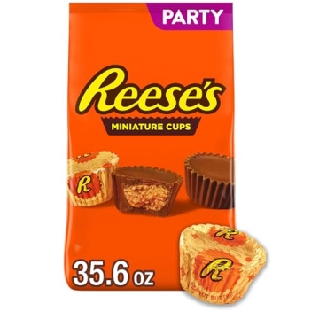 REESE'S Miniatures Milk Chocolate Peanut Butter Cups Candy Party Pack 35.6 oz