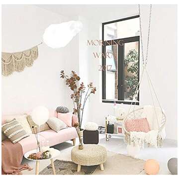 Caromy Macrame Swing Chair - Cozy Hanging Chair