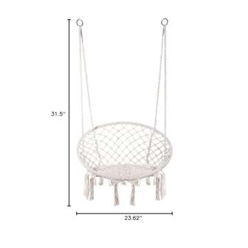 Caromy Macrame Swing Chair - Cozy Hanging Chair