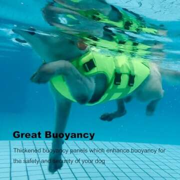 Petglad Reflective Dog Life Jacket for Safe Swimming