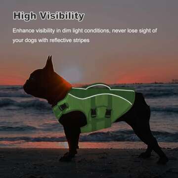 Petglad Reflective Dog Life Jacket for Safe Swimming