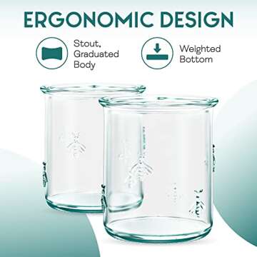 Amici Home Eco-Friendly Bee Design Glasses Set of 6