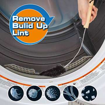 Sealegend 2 Pack Dryer Vent Cleaner Kit Dryer Lint Brush Vent Trap Cleaner Long Flexible