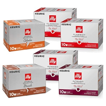 Illy Coffee K Cups - Variety Pack of Distinctive Coffee Flavors for Keurig