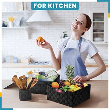 Versatile LOVSTORAGE Organizing Storage Baskets 8 Pack