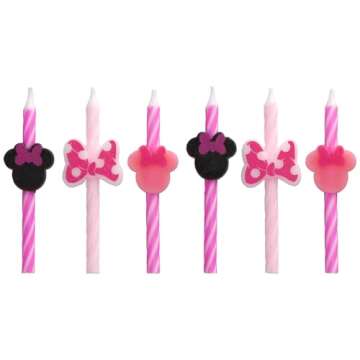 Disney's Minnie Mouse Birthday Cake Candles - 6 Count