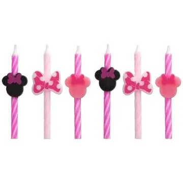 Disney's Minnie Mouse Birthday Cake Candles - 6 Count