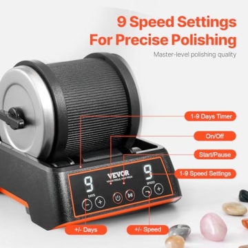 VEVOR Rock Tumbler Kit: 2.5 lbs Polishing for All Ages