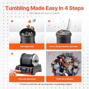 VEVOR Rock Tumbler Kit: 2.5 lbs Polishing for All Ages