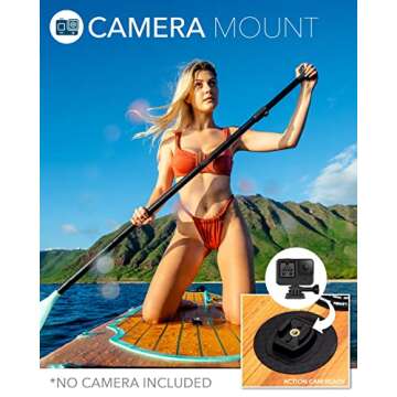 DAMA Blow Up Paddle Boards Adults 9'6"x30"x6", Traveling Board, Yoga Board,Camera Seat, Floating Paddle, Hand Pump, Waterproof Bag, Leash, Board Carrier, for Surfing, All Round Board