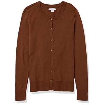 Amazon Essentials Lightweight Crewneck Cardigan for Women