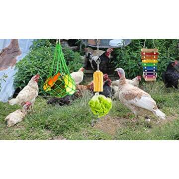 Engaging 4PCS Chicken Coop Toys for Happy Hens