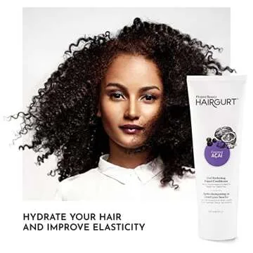 Hairgurt Curl Perfecting Yogurt Deep Conditioner For Curly, Coily and Wavy Hair Repair; For The Appearance Of Noticeably Thicker, Fuller Hair. Deep Conditioning Hair Treatment. (8 Oz)…