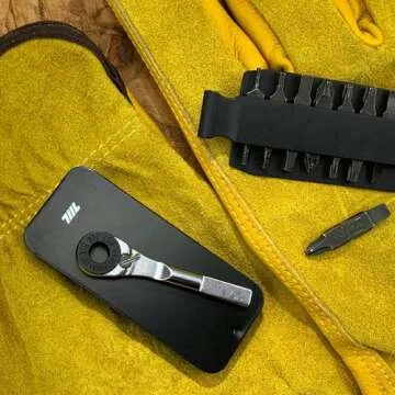 711L Flat End EDC Ratchet Wrench - Screwdriver Accessory Compatible with Multitools' Flat Bit Adapters (without key ring hole)