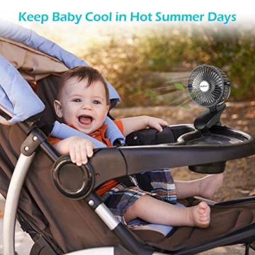 SkyGenius Mini Clip-on Fan for Strollers and Travel