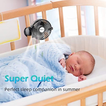 SkyGenius Mini Clip-on Fan for Strollers and Travel