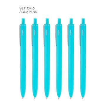Poppin Retractable Gel Pens - Fine Point Pens for Journaling, 0.7mm Tip, Smooth Writing Gel Ink Pens...