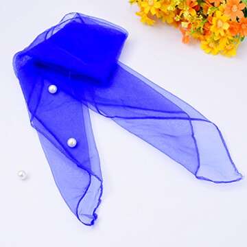 Shappy 28 Pieces Scarves Square Juggling Silk Scarves Dance Scarves Props Magic Trick Scarves 14 Colors Colorful Scarves for Music 24 by 24 Inches