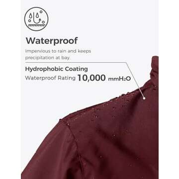 wantdo Women's Fleece Ski Jacket Winter Snow Coat Short Parka Wine Red S