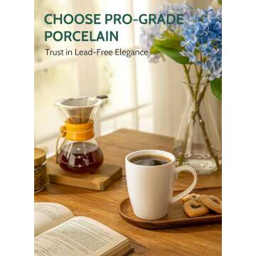 16 Ounce Sweese Porcelain Coffee Mugs Set of 6